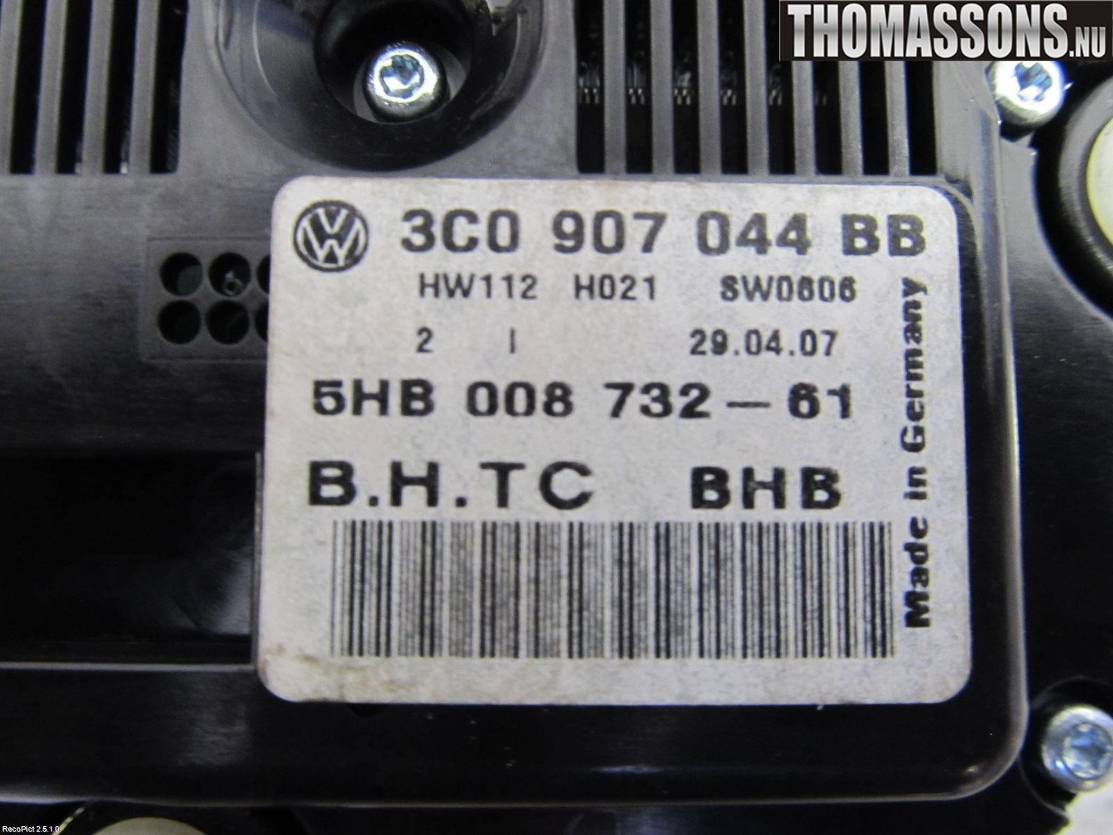 Volkswagen VW PASSAT 05-11 Varme Ac Betjening-Display
