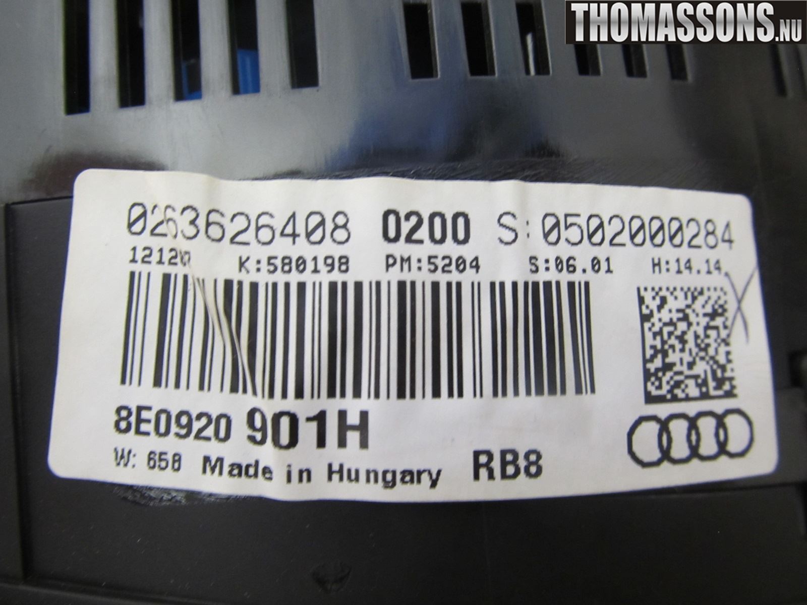 Audi A4/S4 05-07 Instr Kombinert