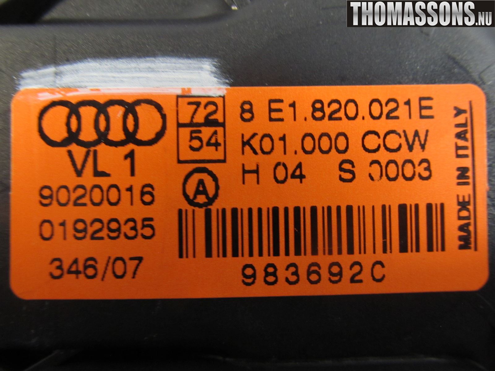 Audi A4/S4 05-07 Varme Ac Varmeapparatvifte