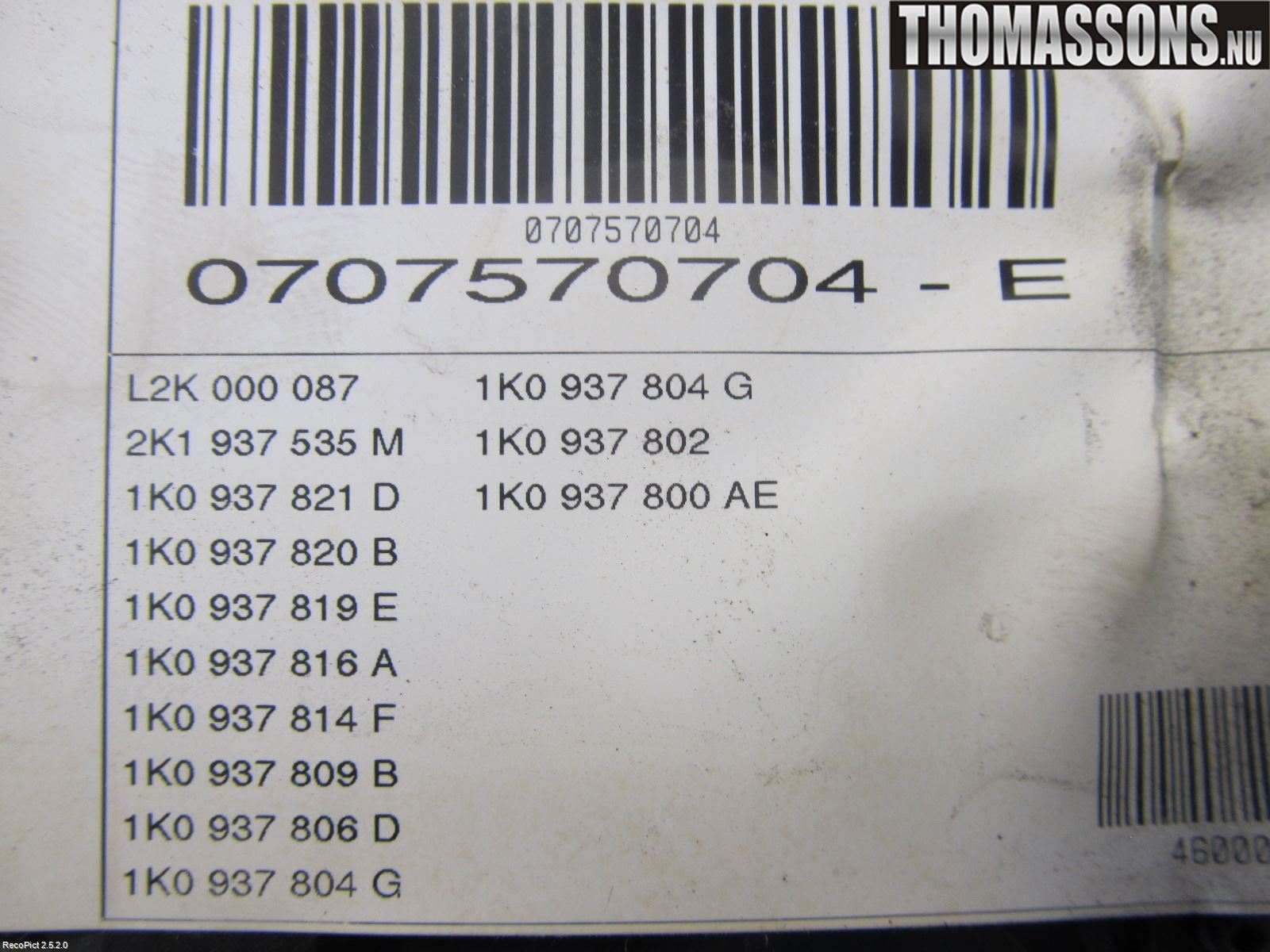 Volkswagen VW CADDY      04-10 Sikringsboks - Elsentral