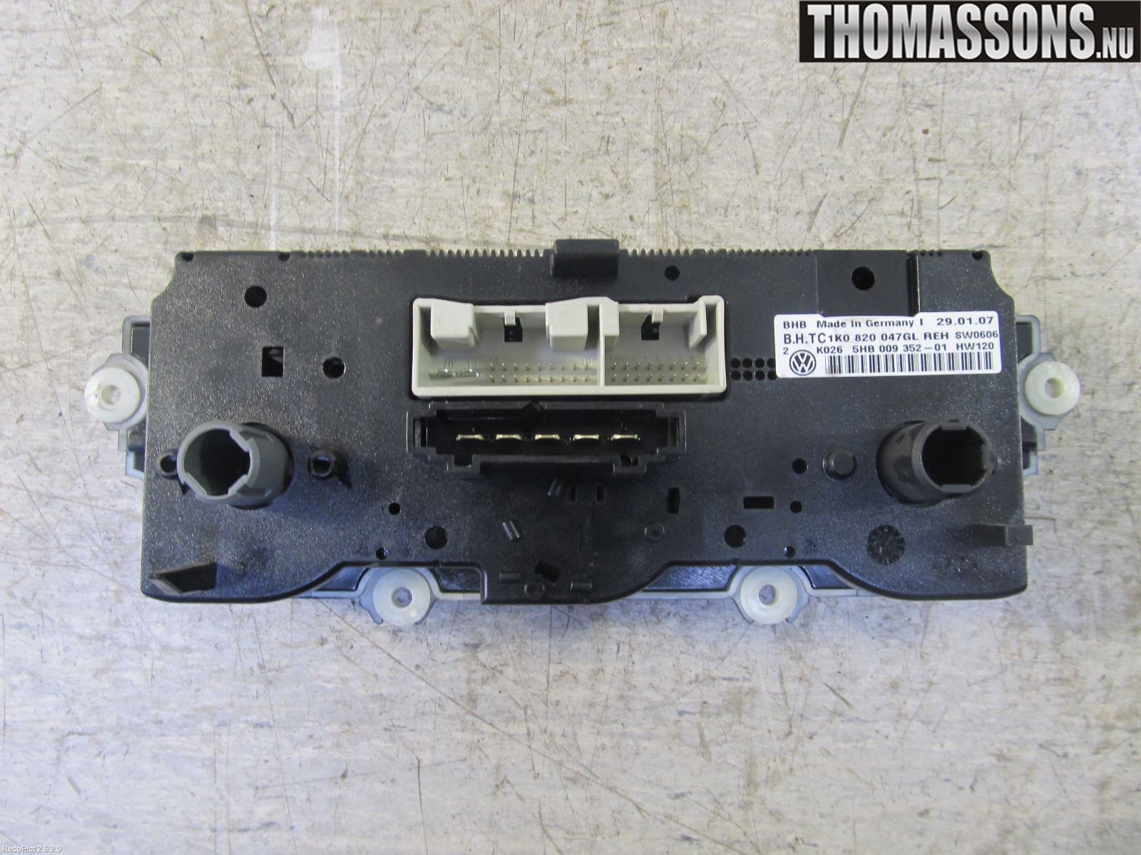 Volkswagen VW CADDY      04-10 Varme Ac Betjening-Display