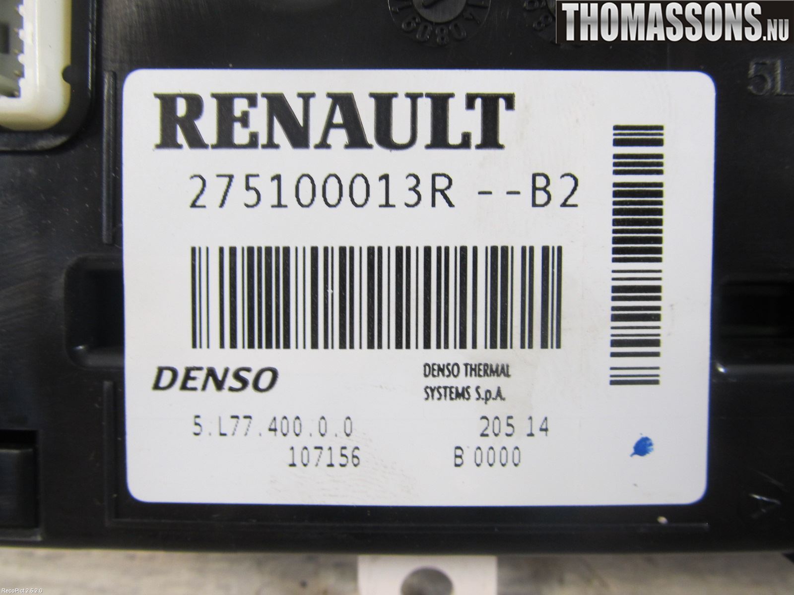 Renault MASTER III  10-14 Varme Ac Betjening-Display