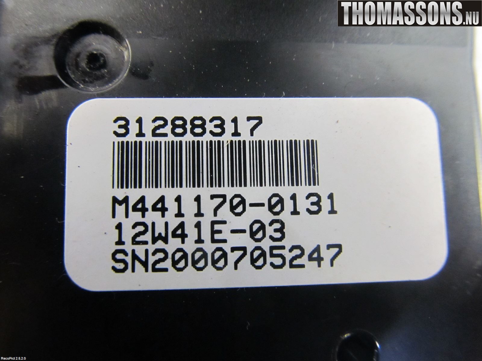 Volvo V70 08-13 Varme Ac Betjening-Display