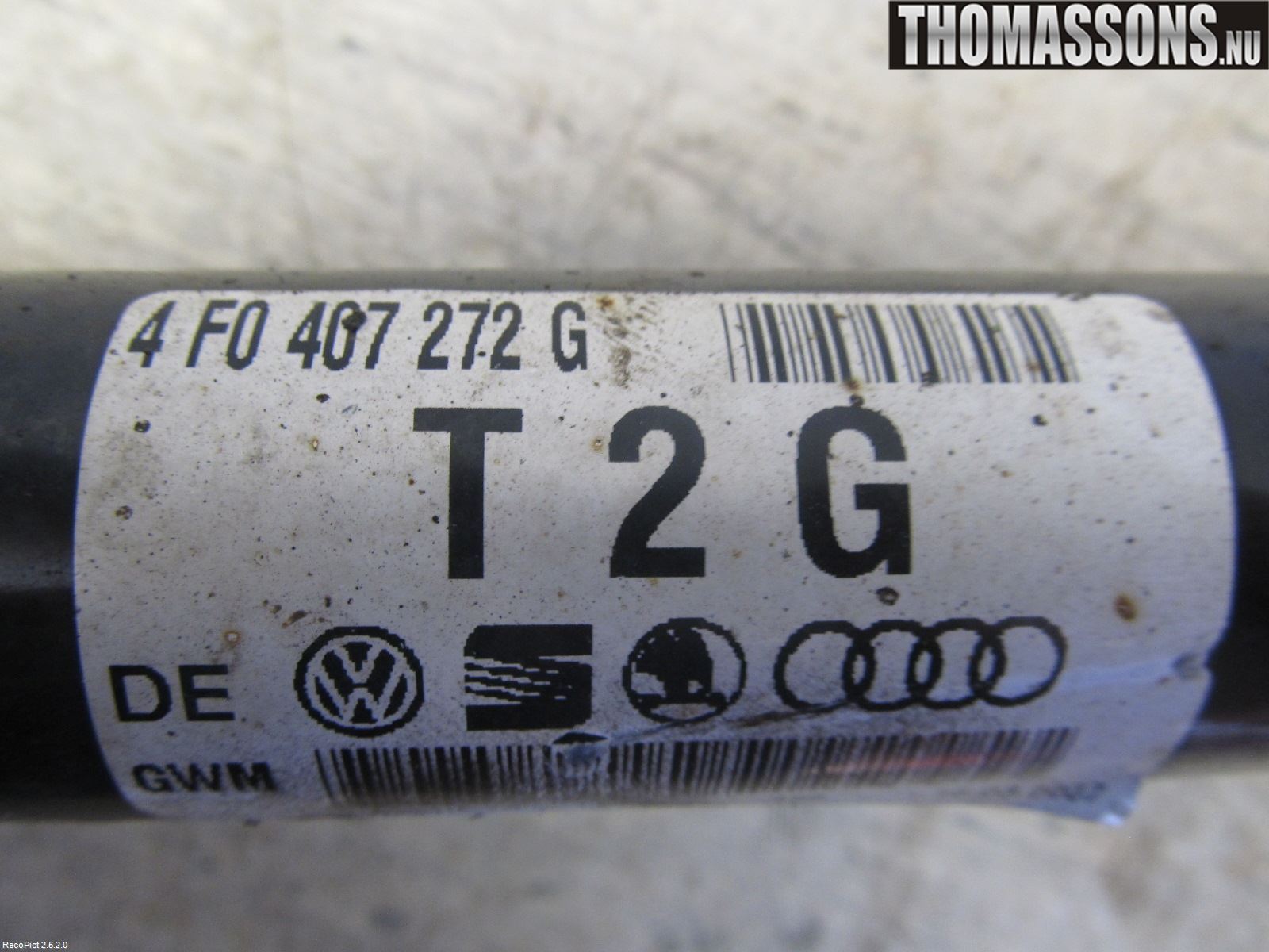 Audi A6/S6     05-11 Drivaksel Foran Kompl Høyre