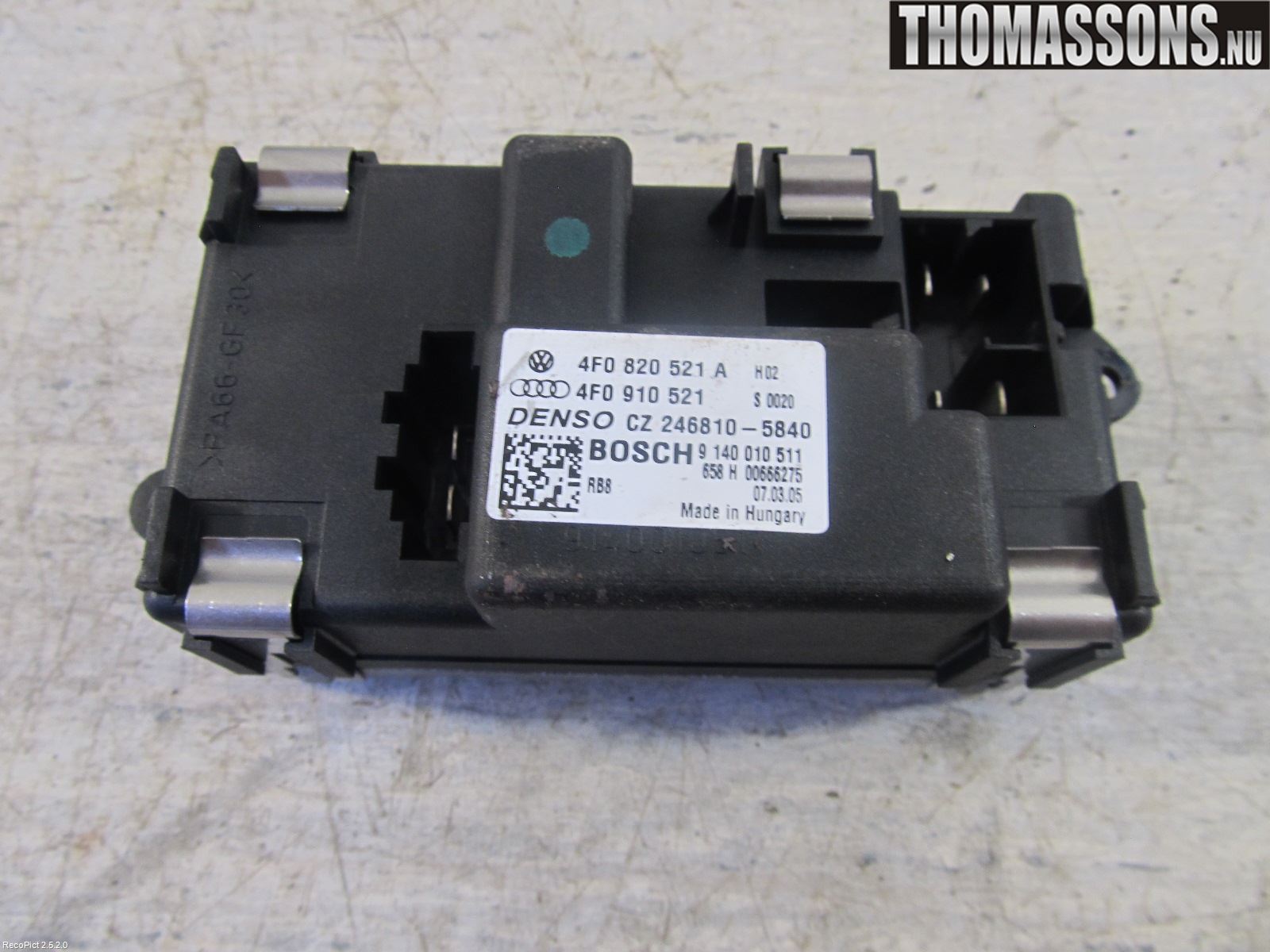 Audi A6/S6     05-11 Varmeapparat Viftemotstand