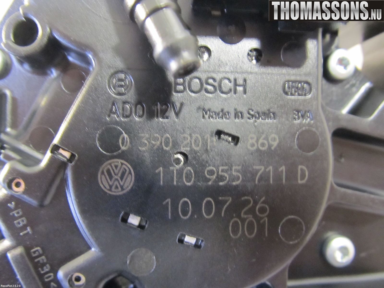 Volkswagen VW CADDY      04-10 Viskermotor Bakluke