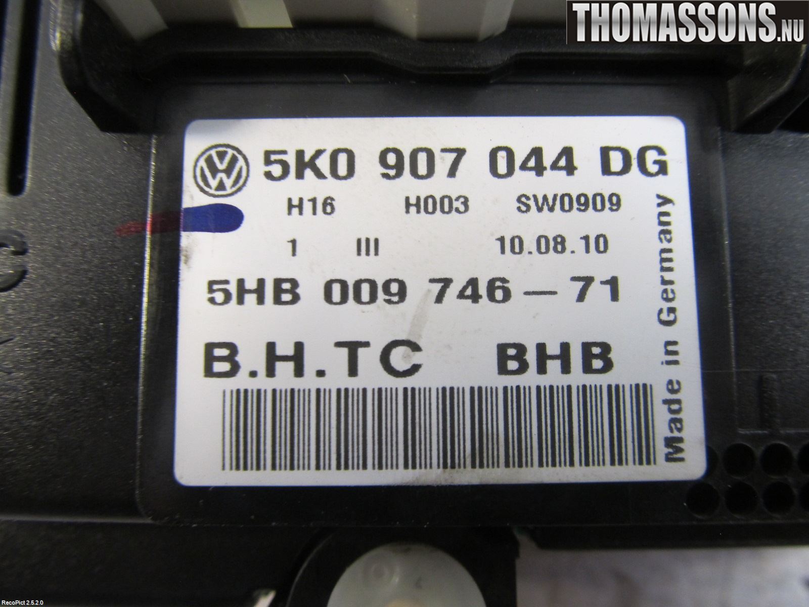 Volkswagen VW CADDY      04-10 Varme Ac Betjening-Display