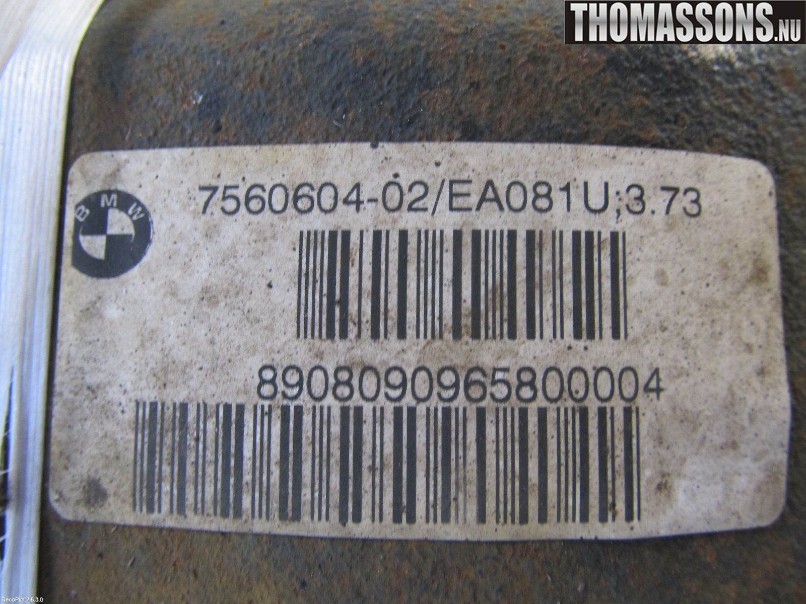 BMW 5 E60/61 Sed/Tou 02-10 Bakaksel Kardang Bak -Diff