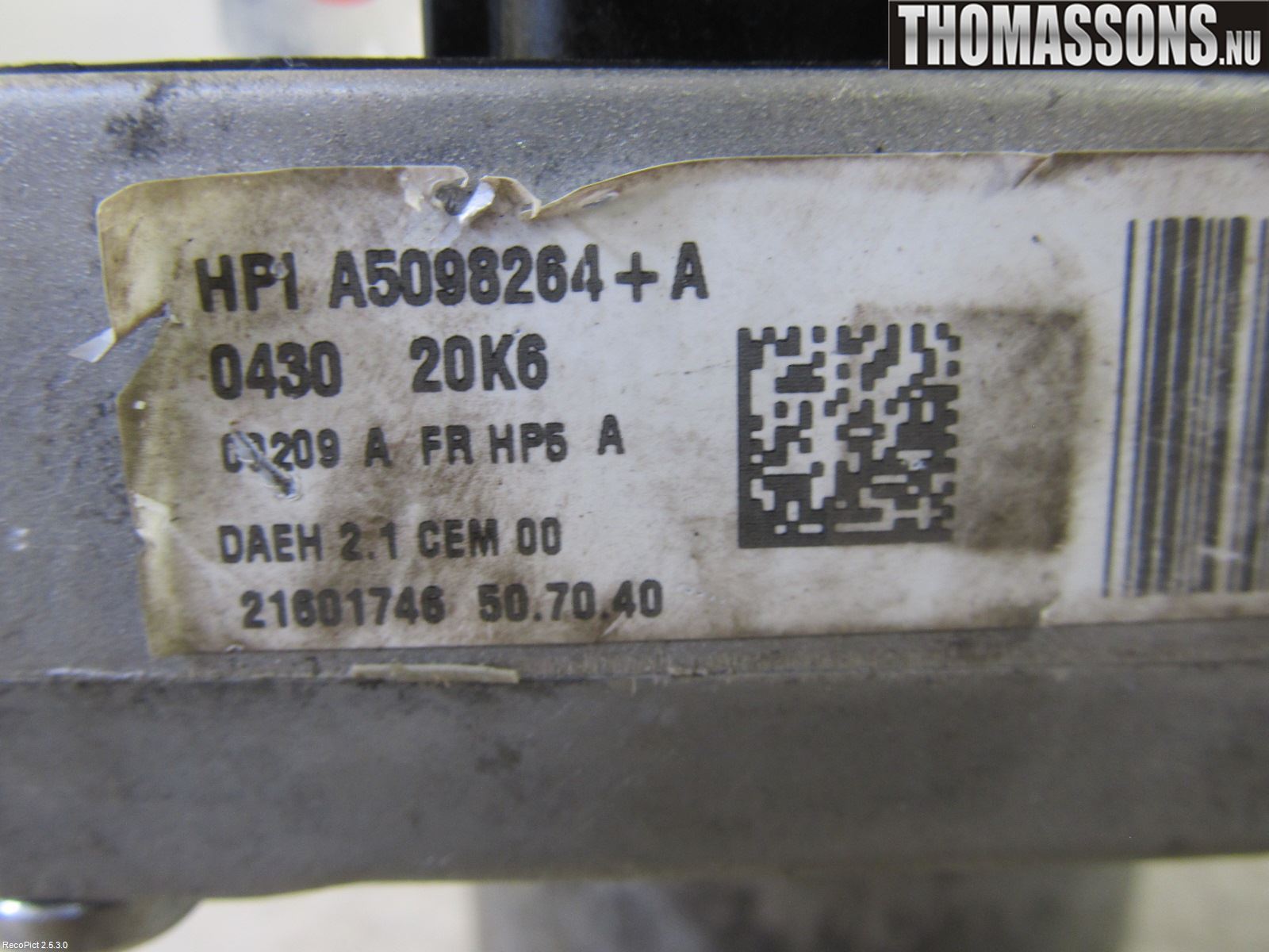 Citroen C5     05-08 Servostyring Eletrisk Pumpe