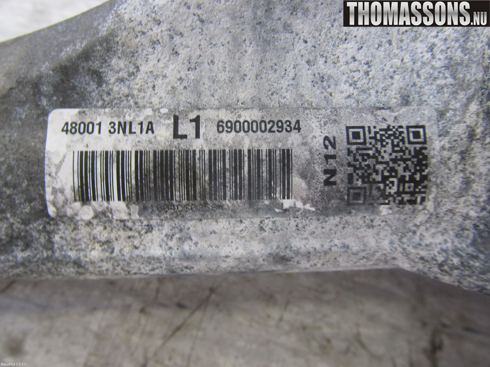 Nissan LEAF 11-17 Servo Snekke - Tannstang