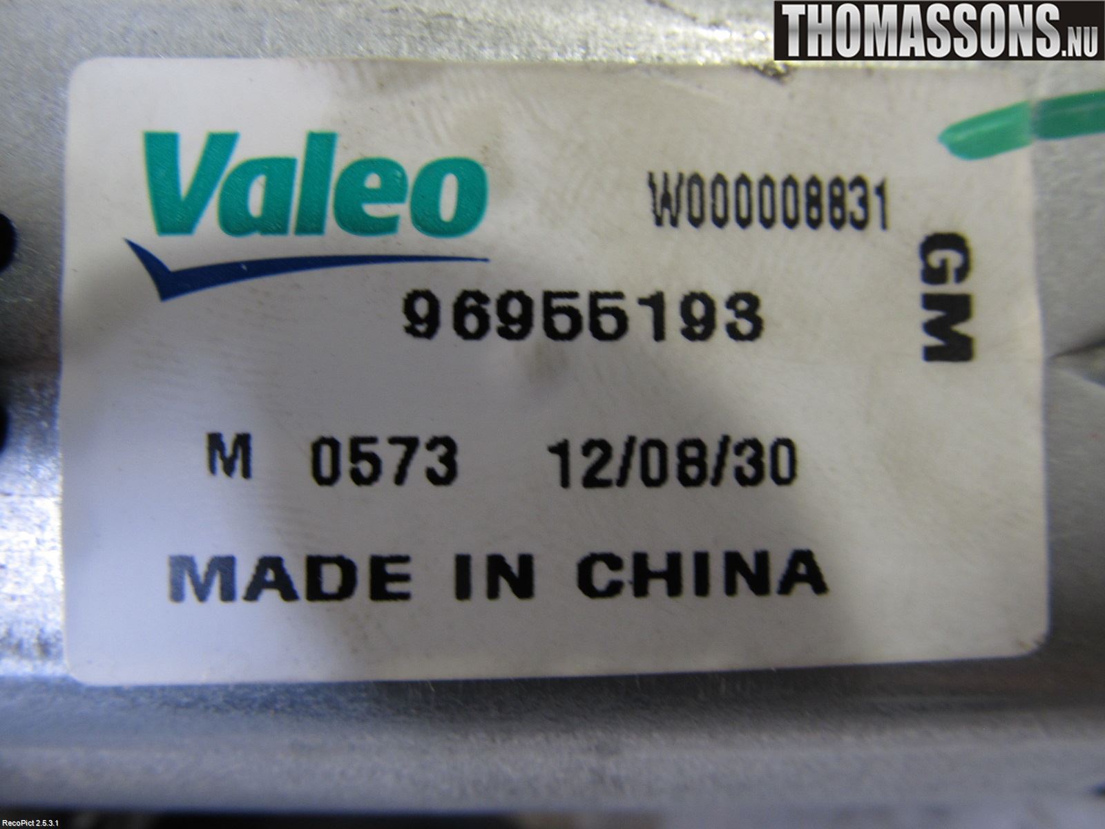 Opel MOKKA 13-20 Viskermotor Bakluke