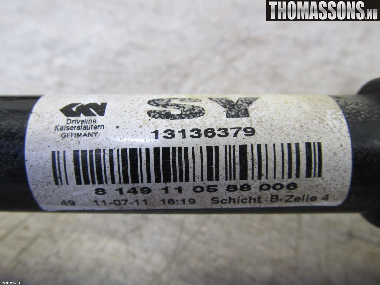 Opel ASTRA H 04-12 Drivaksel Foran Kompl Venstre