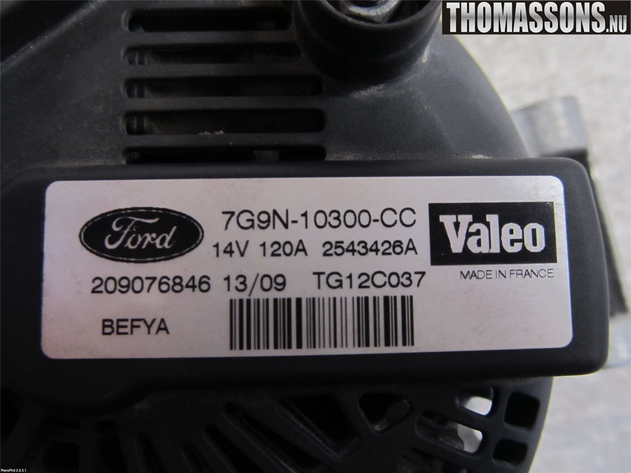 Ford FIESTA 09-12 Dynamo