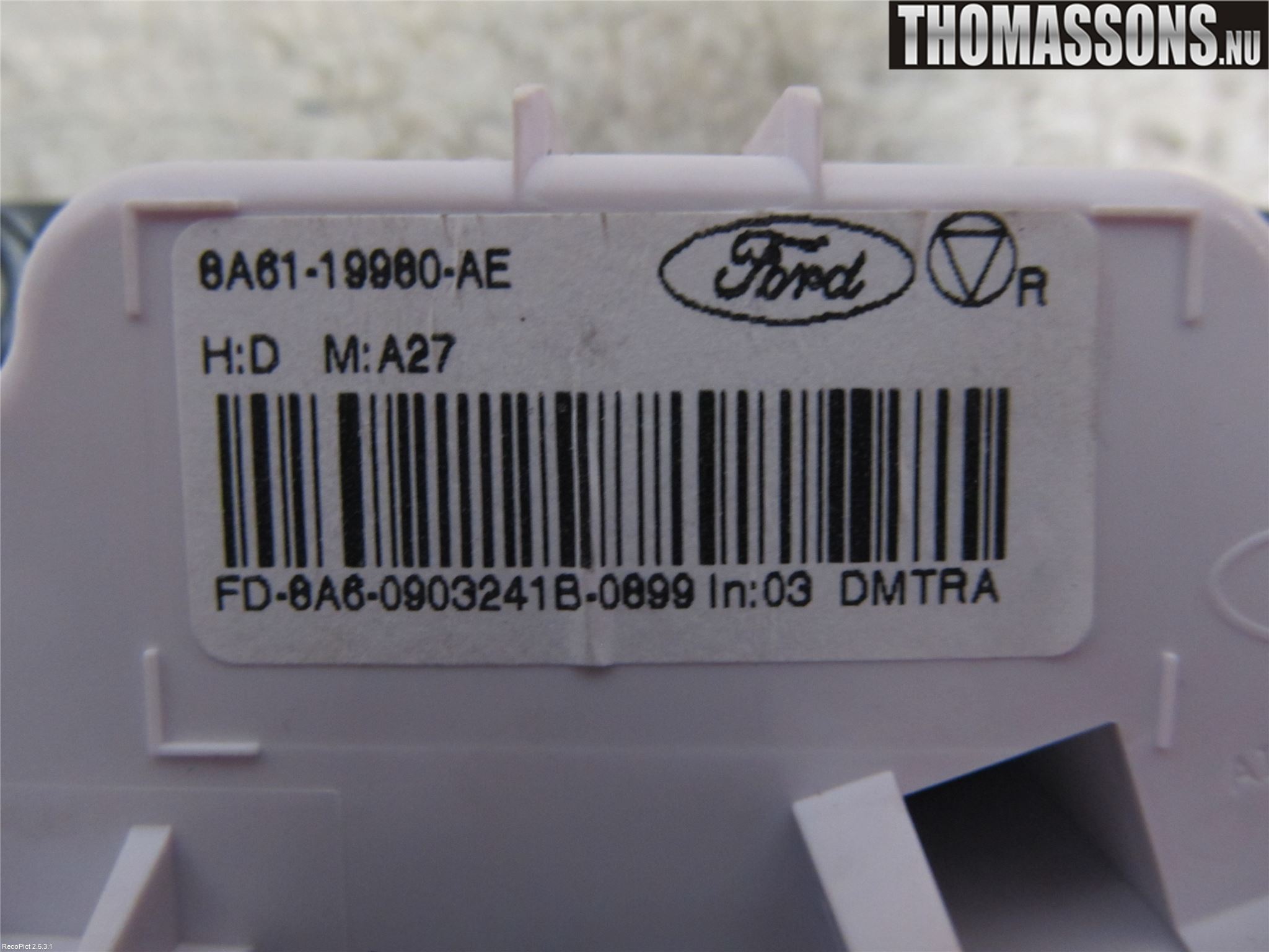 Ford FIESTA 09-12 Varme Ac Betjening-Display