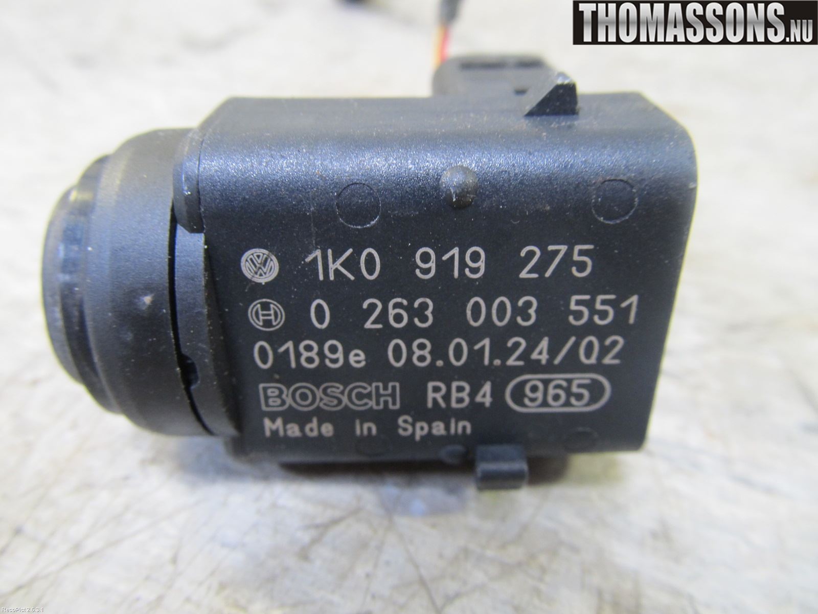 Volkswagen VW GOLF V 04-09 Sensor Ryggesensor