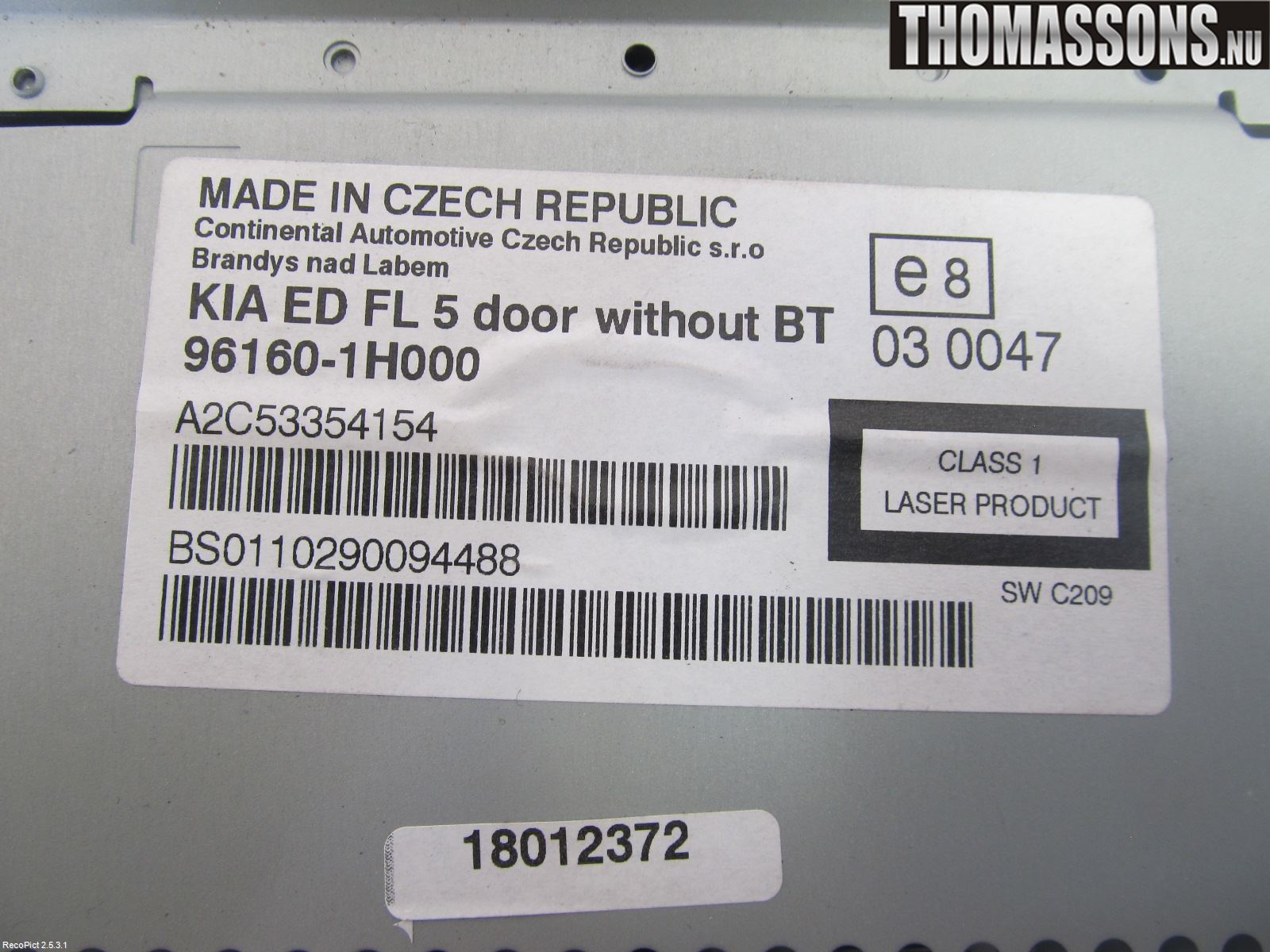 Kia CEED 06-12 Stereo Radio Med Cd