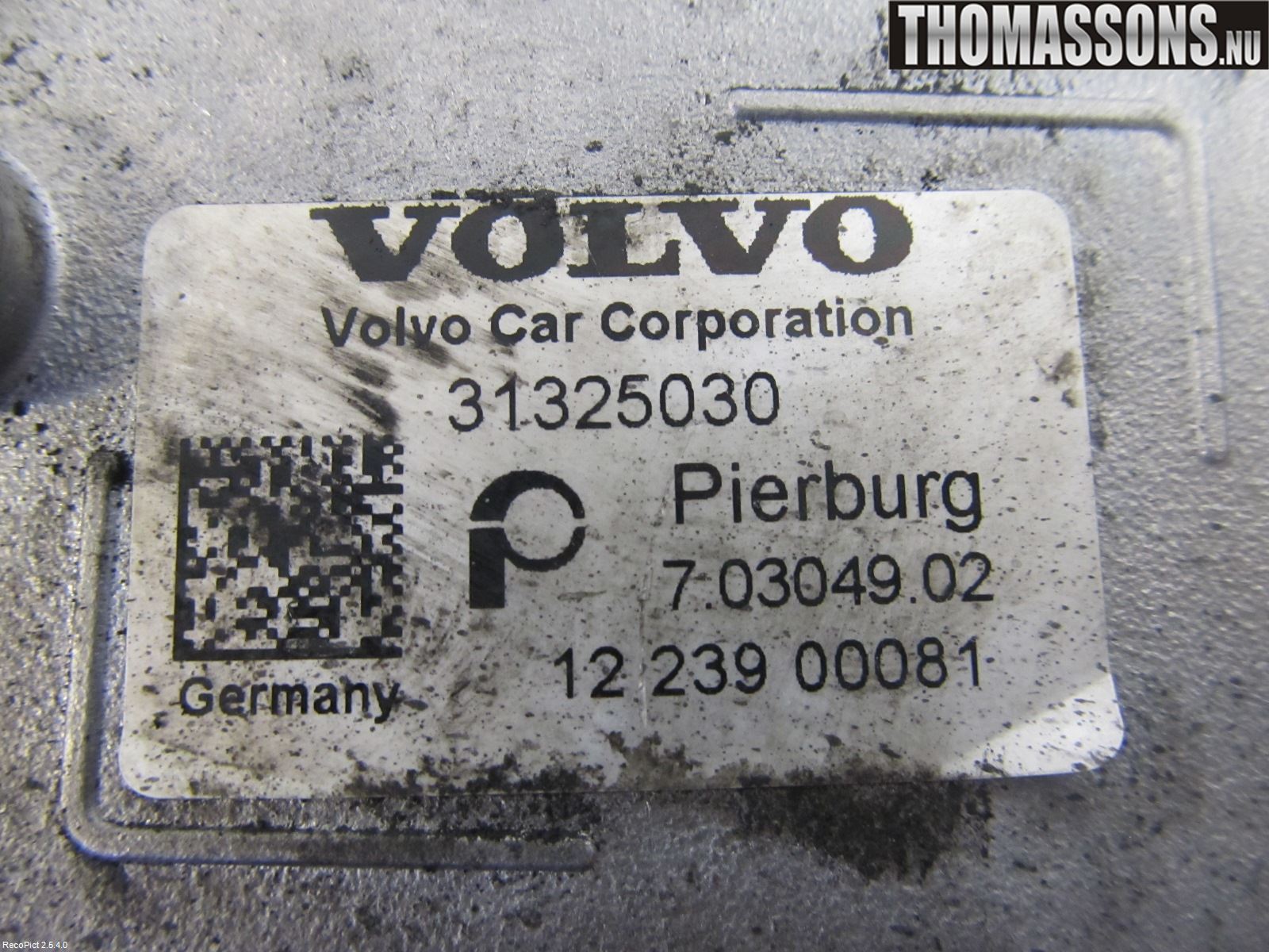 Volvo V70 08-13 Eksos Kjøler