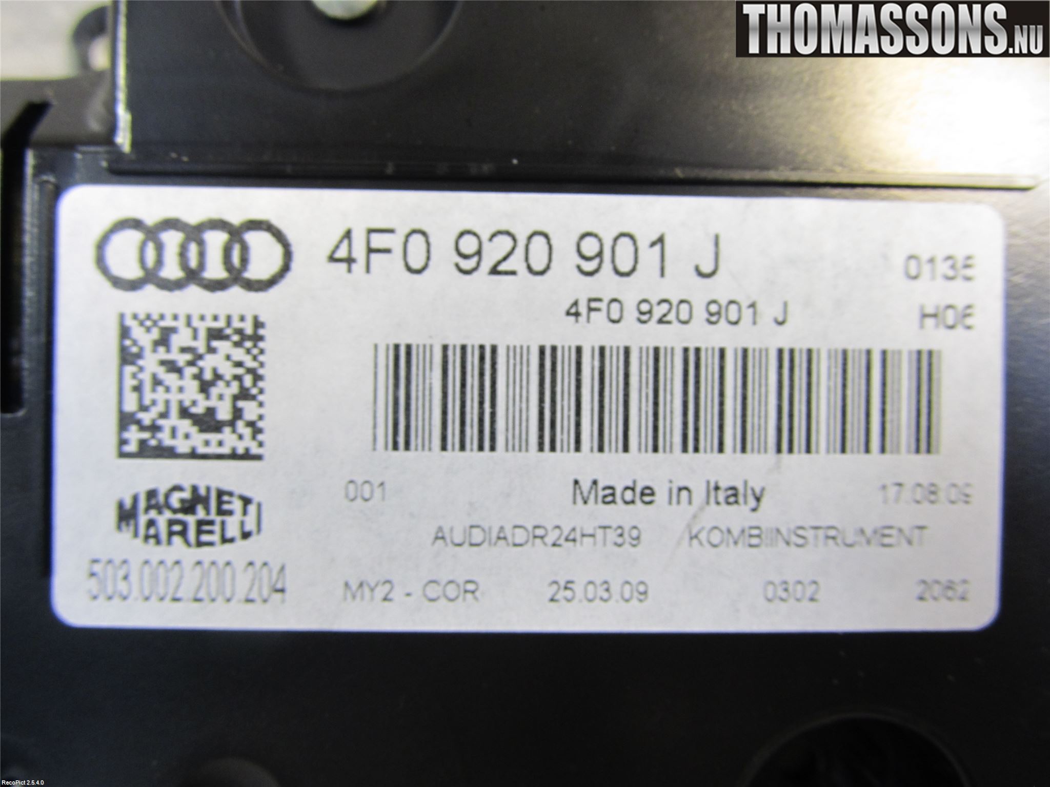 Audi A6/S6     05-11 Instr Kombinert