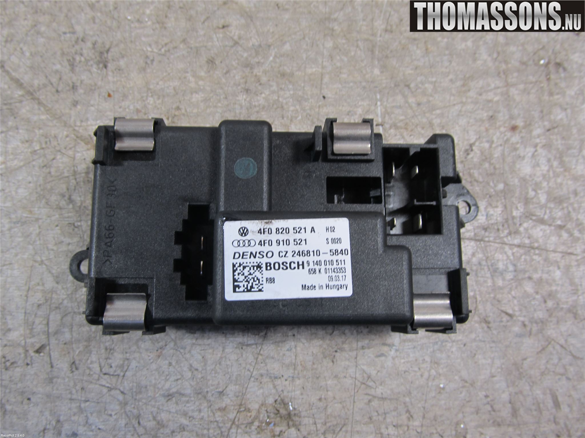 Audi A6/S6     05-11 Varmeapparat Viftemotstand