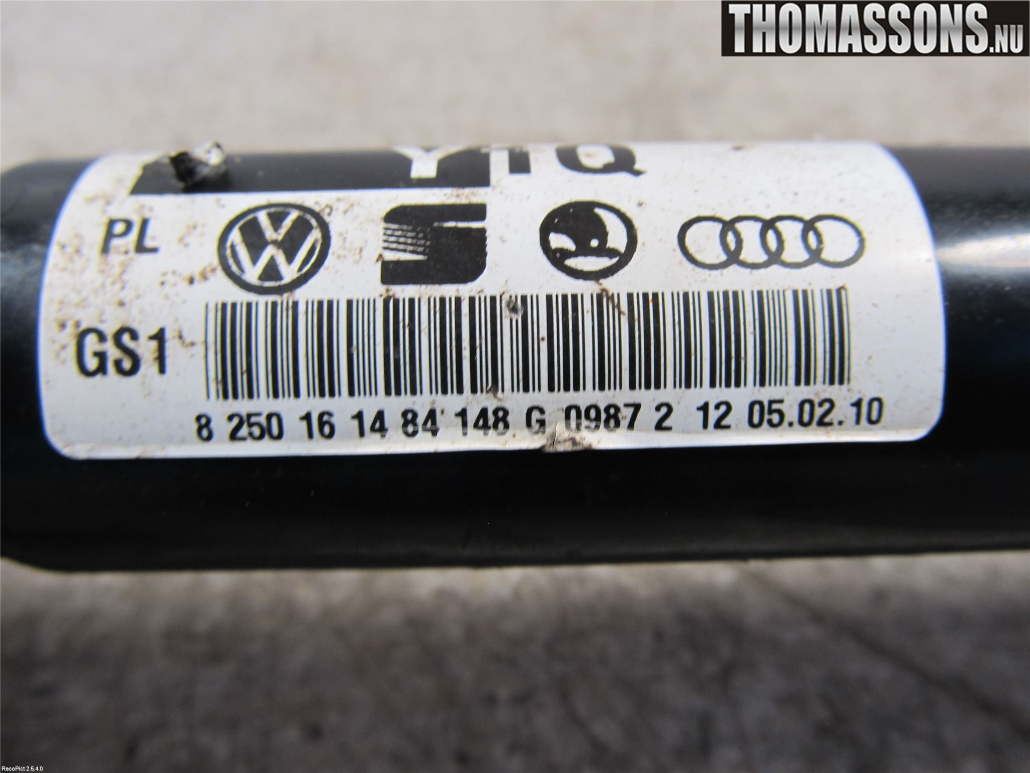 Audi A4/S4 08-11 Drivaksel Foran Kompl Høyre