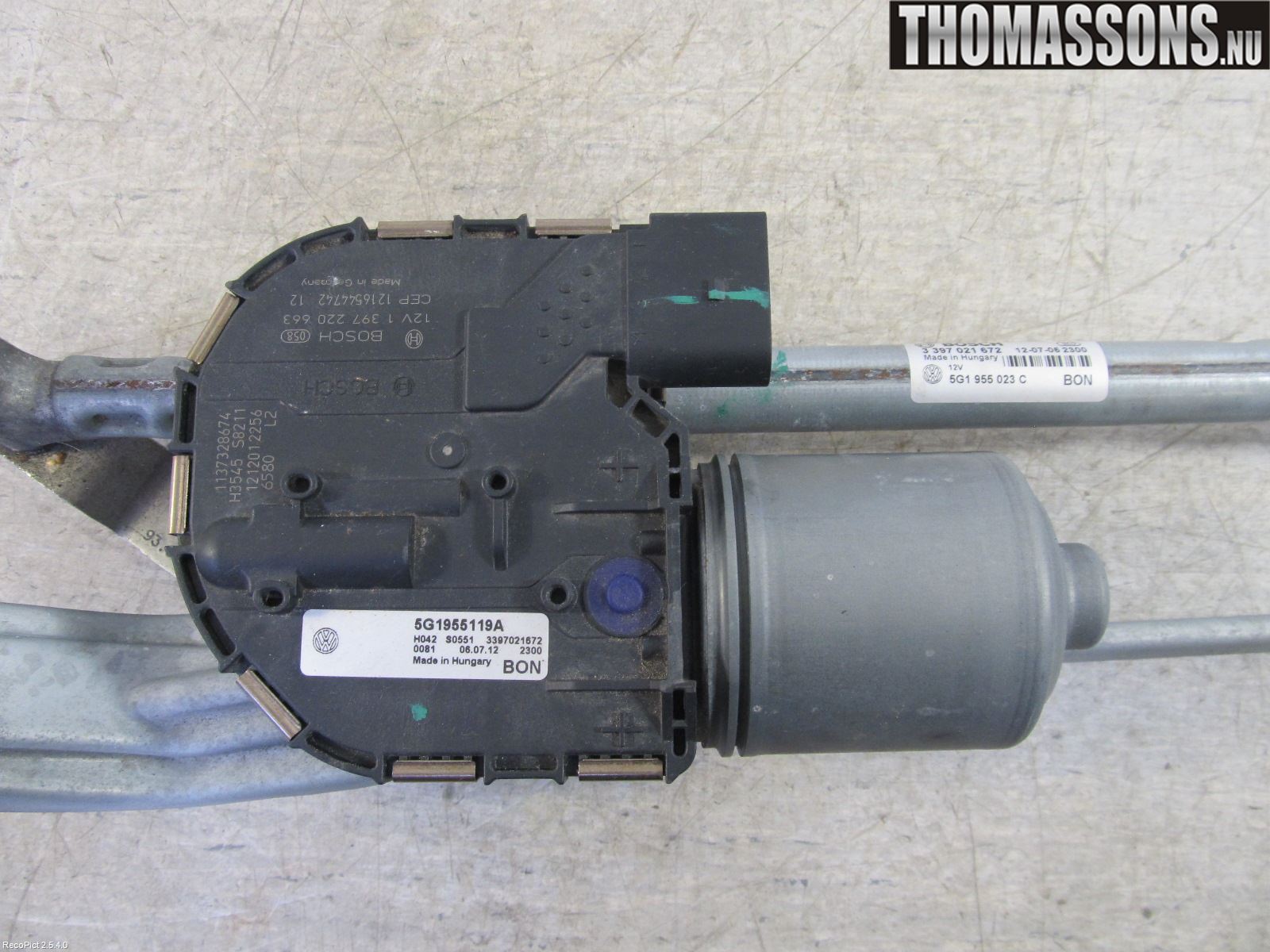 Volkswagen VW GOLF / E-GOLF VII 13-20 Viskermotor Frontrute