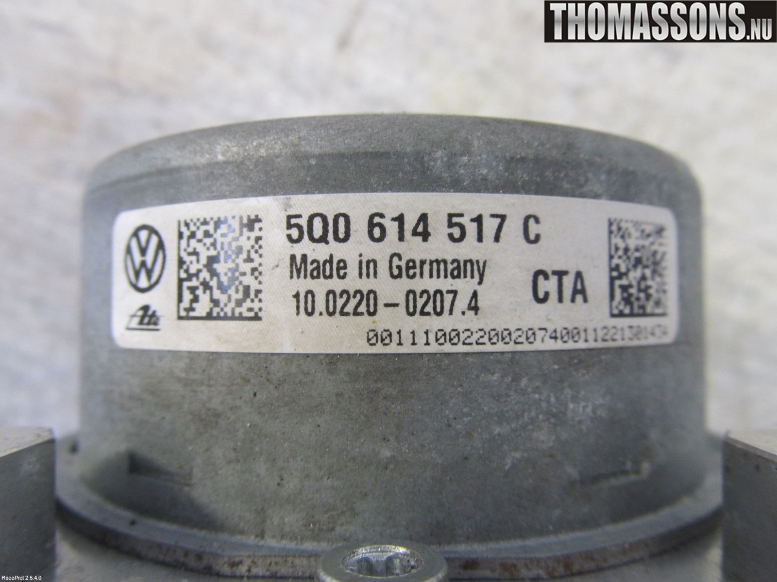 Volkswagen VW GOLF / E-GOLF VII 13-20 Abs Hydraulikkaggregat