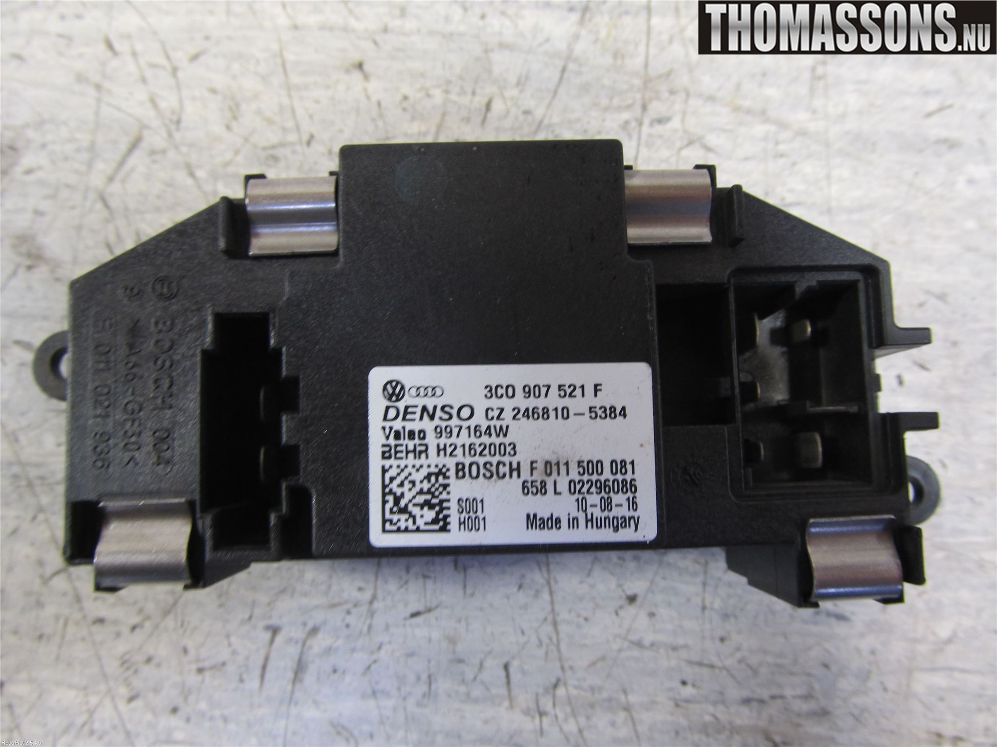 Volkswagen VW PASSAT 05-11 Varmeapparat Viftemotstand