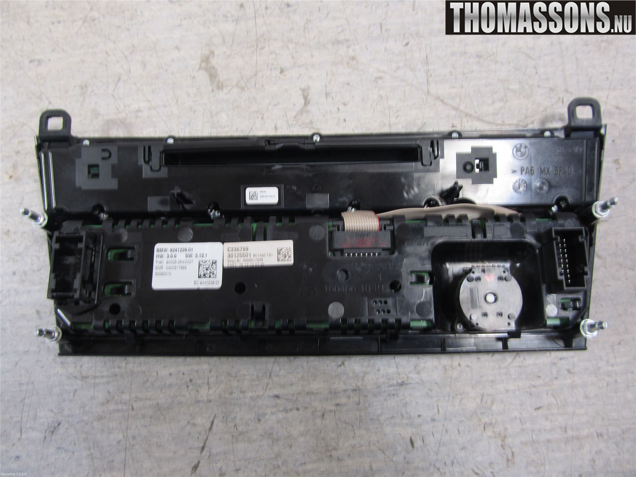 BMW 7 F01/02/03/04 09-15 Varmeapparat Panel(Regulering)