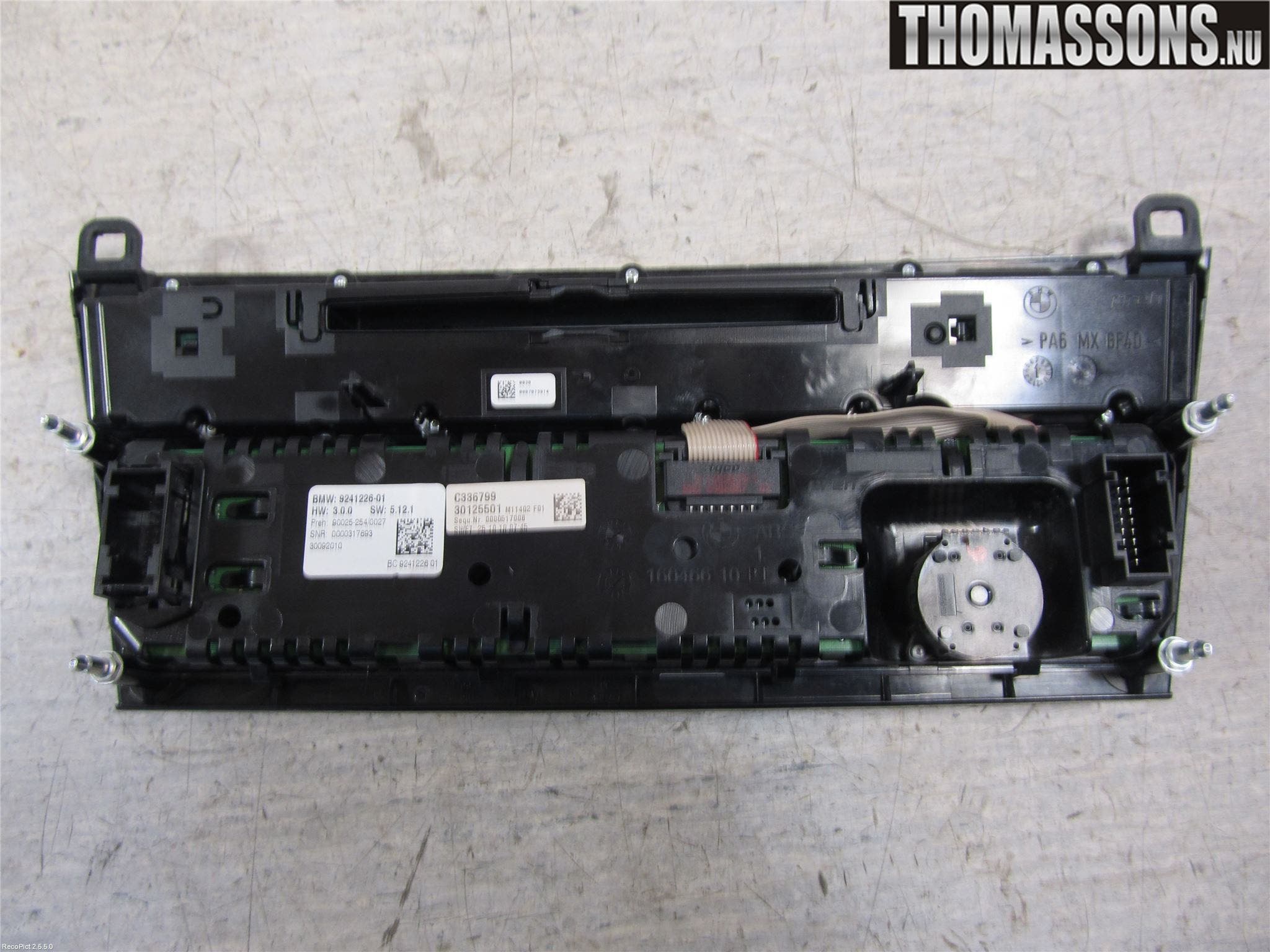 BMW 7 F01/02/03/04 09-15 Varmeapparat Panel(Regulering)