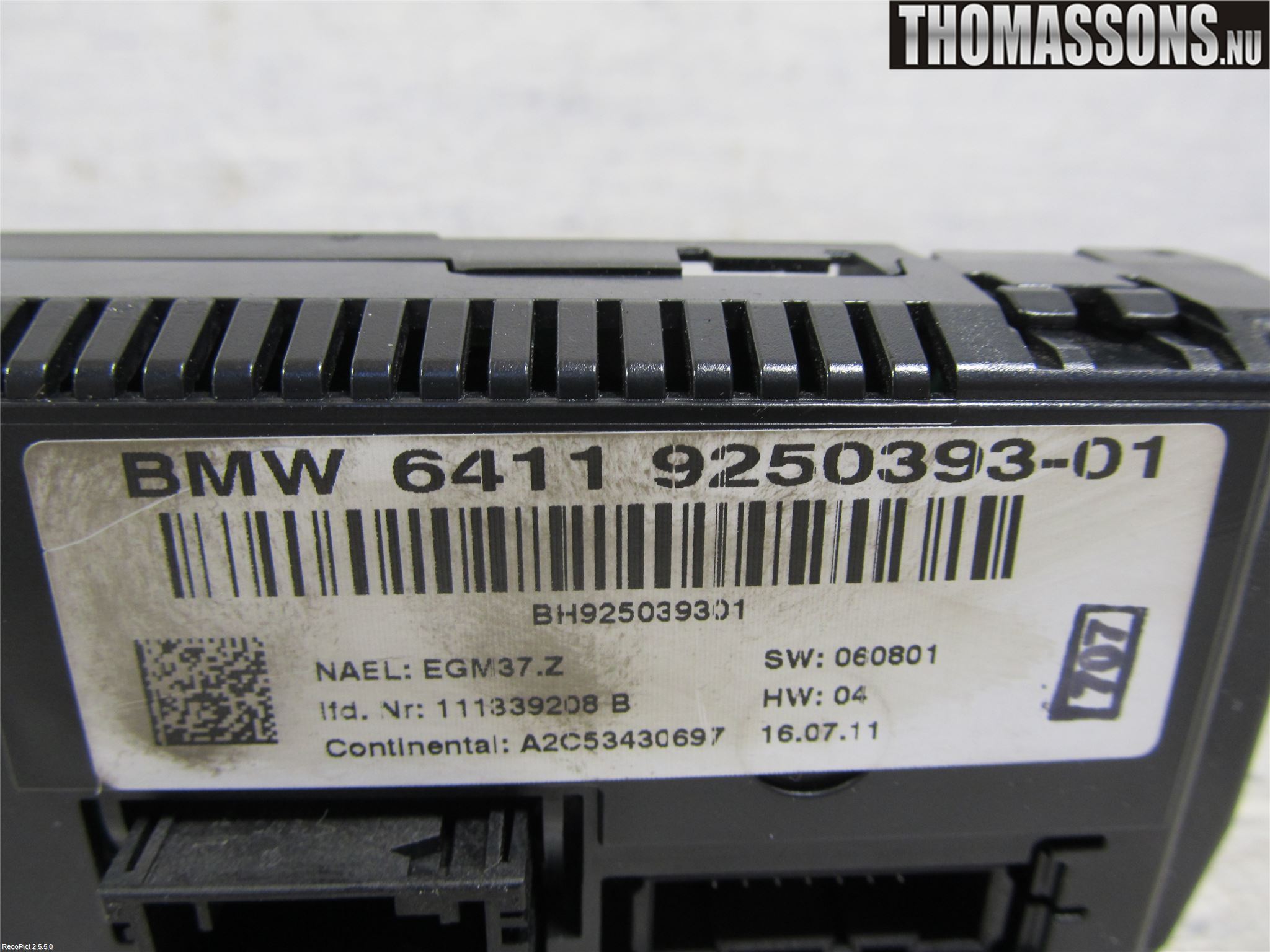 BMW 3 E90/91 SED/TOU 05-12 Varmeapparat Panel(Regulering)