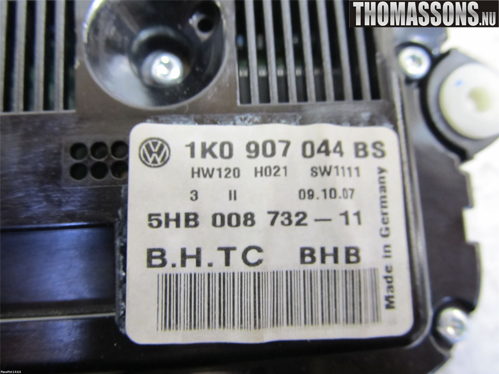 Volkswagen VW GOLF V 04-09 Varmeapparat Panel(Regulering)