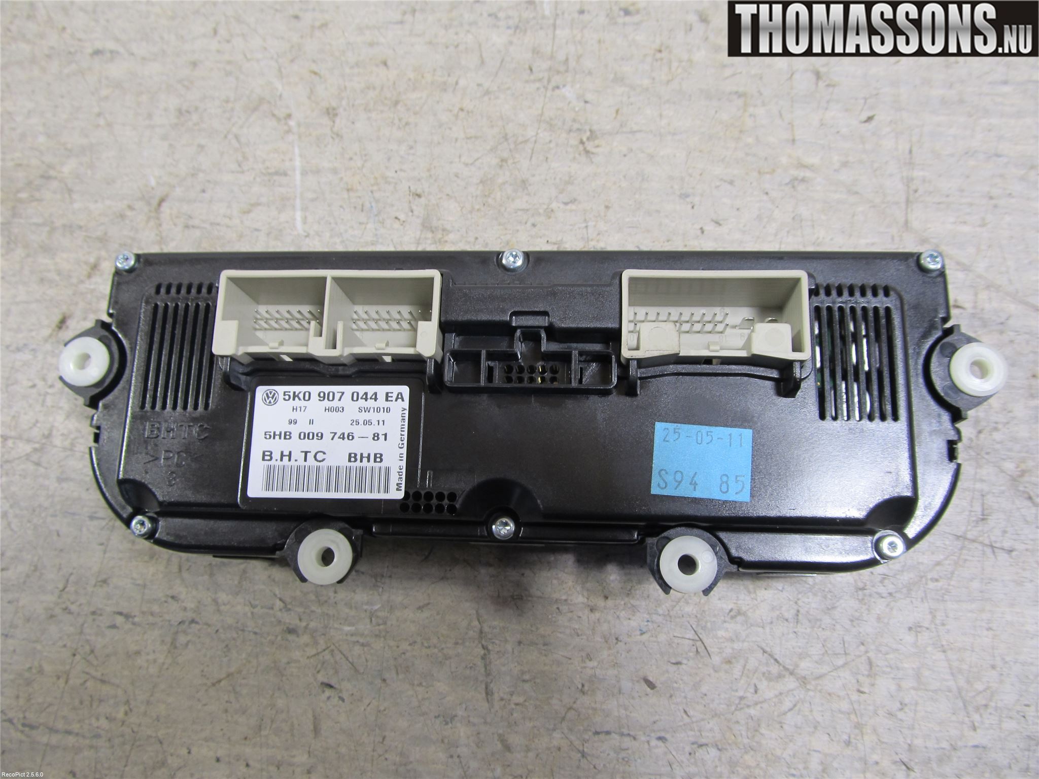 Volkswagen VW TOURAN 10-15 Varmeapparat Panel(Regulering)