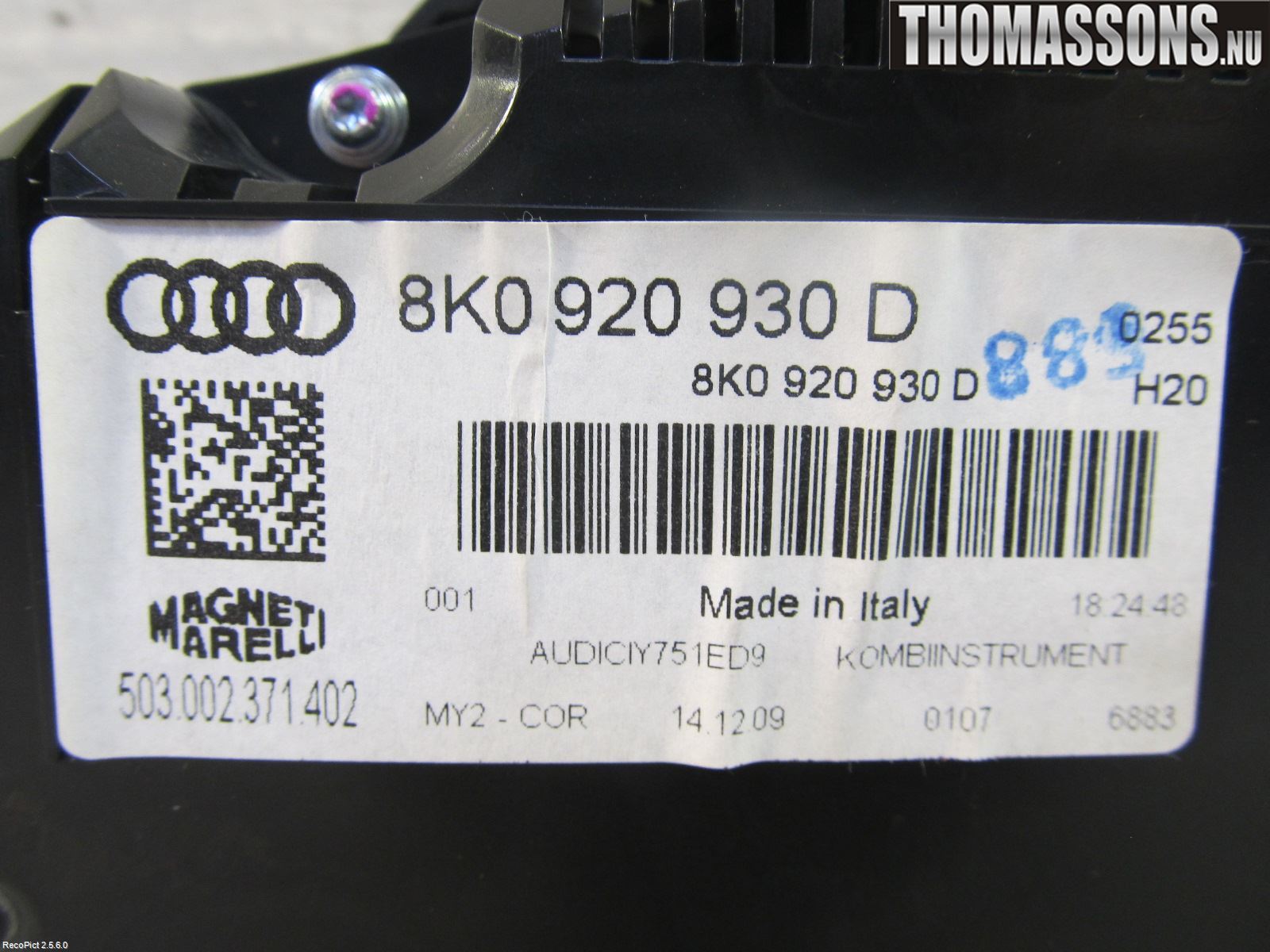 Audi A4/S4 08-11 Instr Kombinert