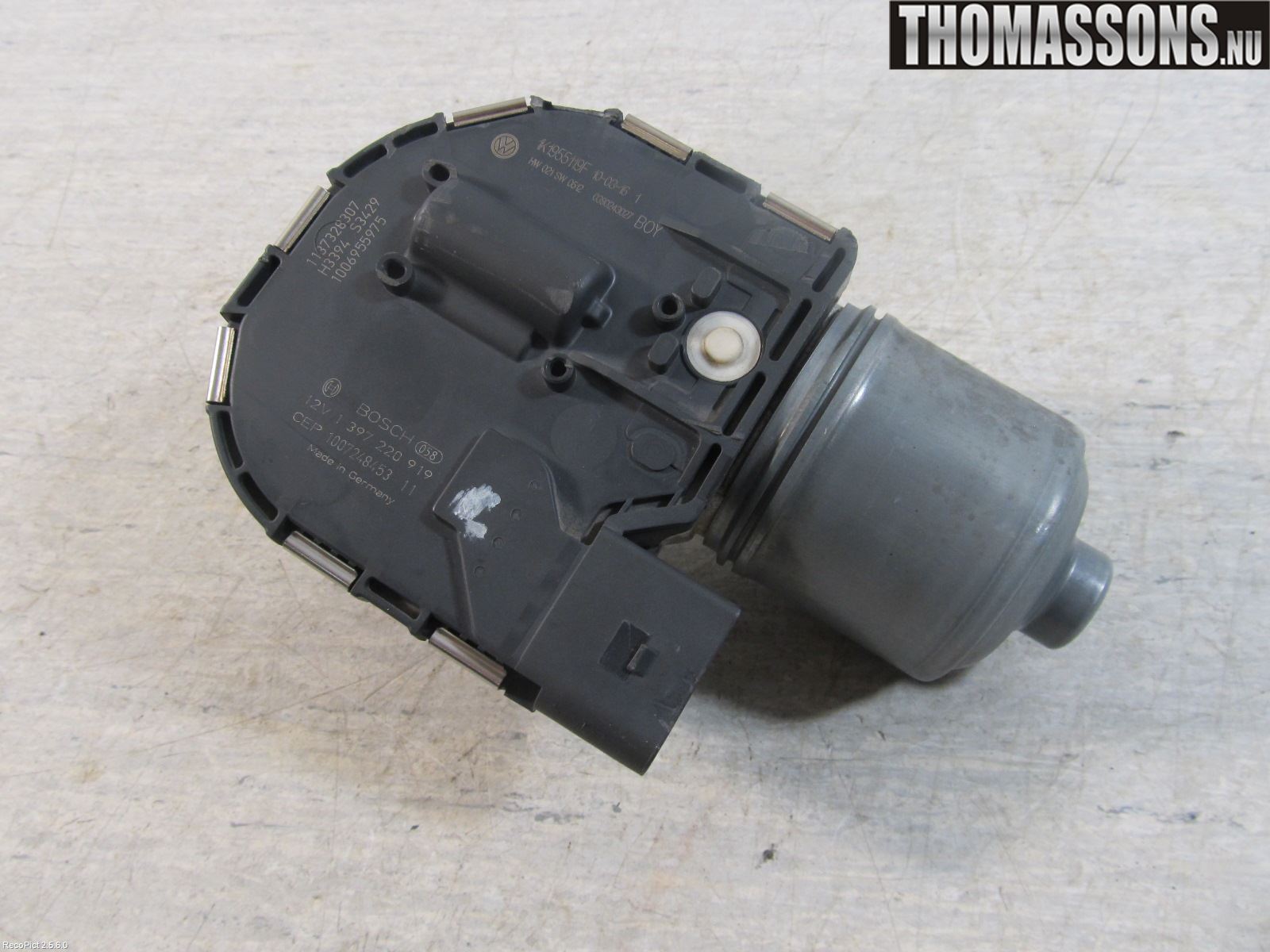 Volkswagen VW GOLF VI 09-13 Viskermotor Frontrute