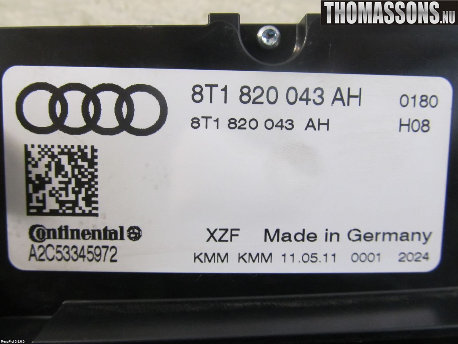 Audi Q5 09-16 Varme Ac Betjening-Display