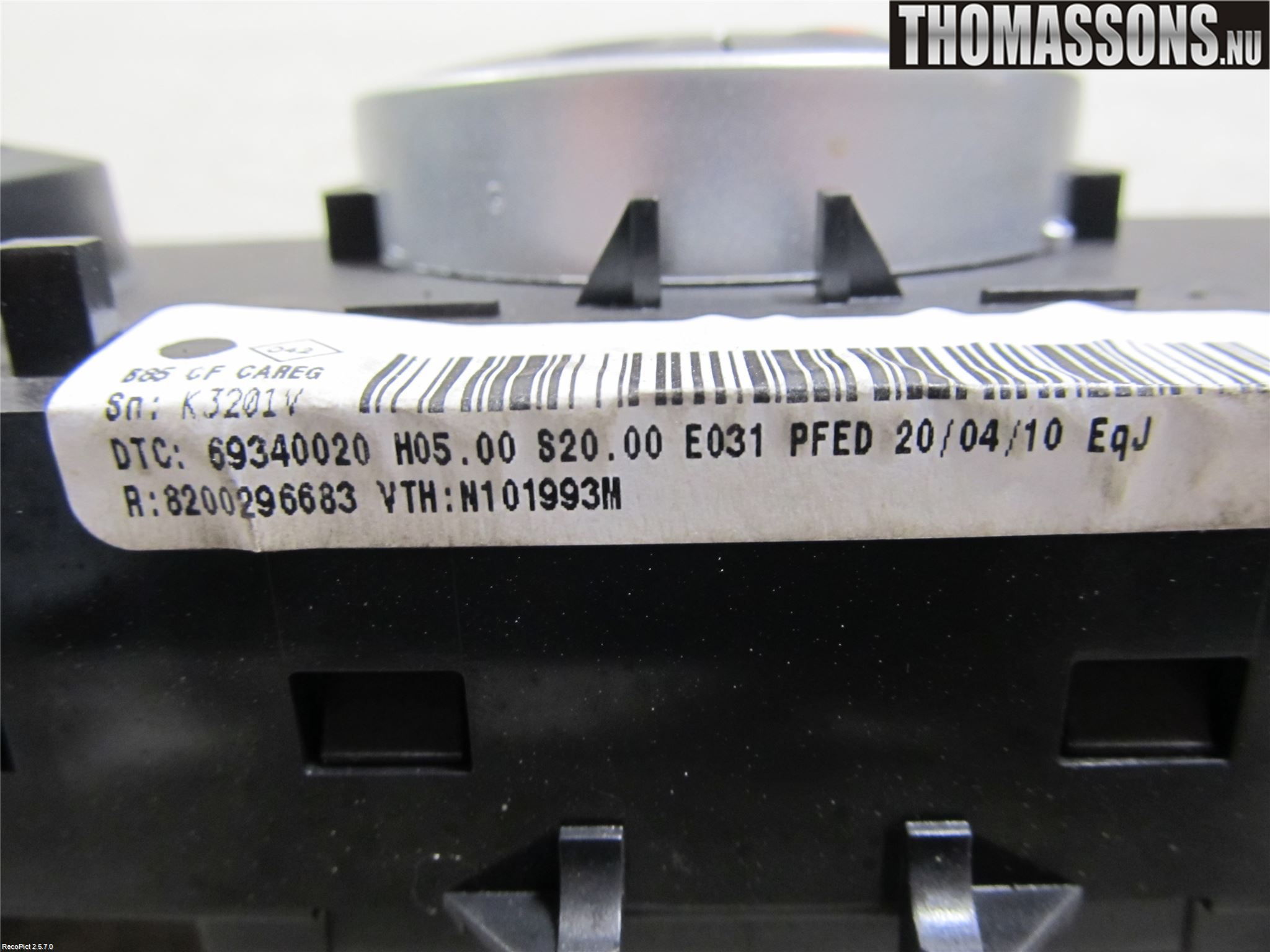 Renault CLIO III  09-12 Varme Ac Betjening-Display