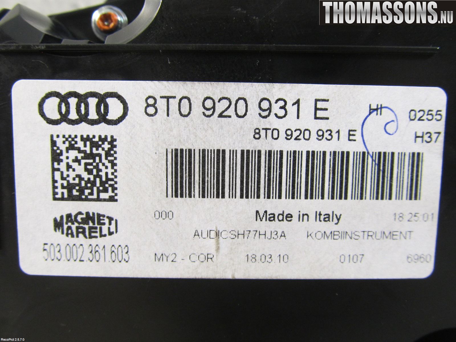 Audi A5 07-16 Instr Kombinert