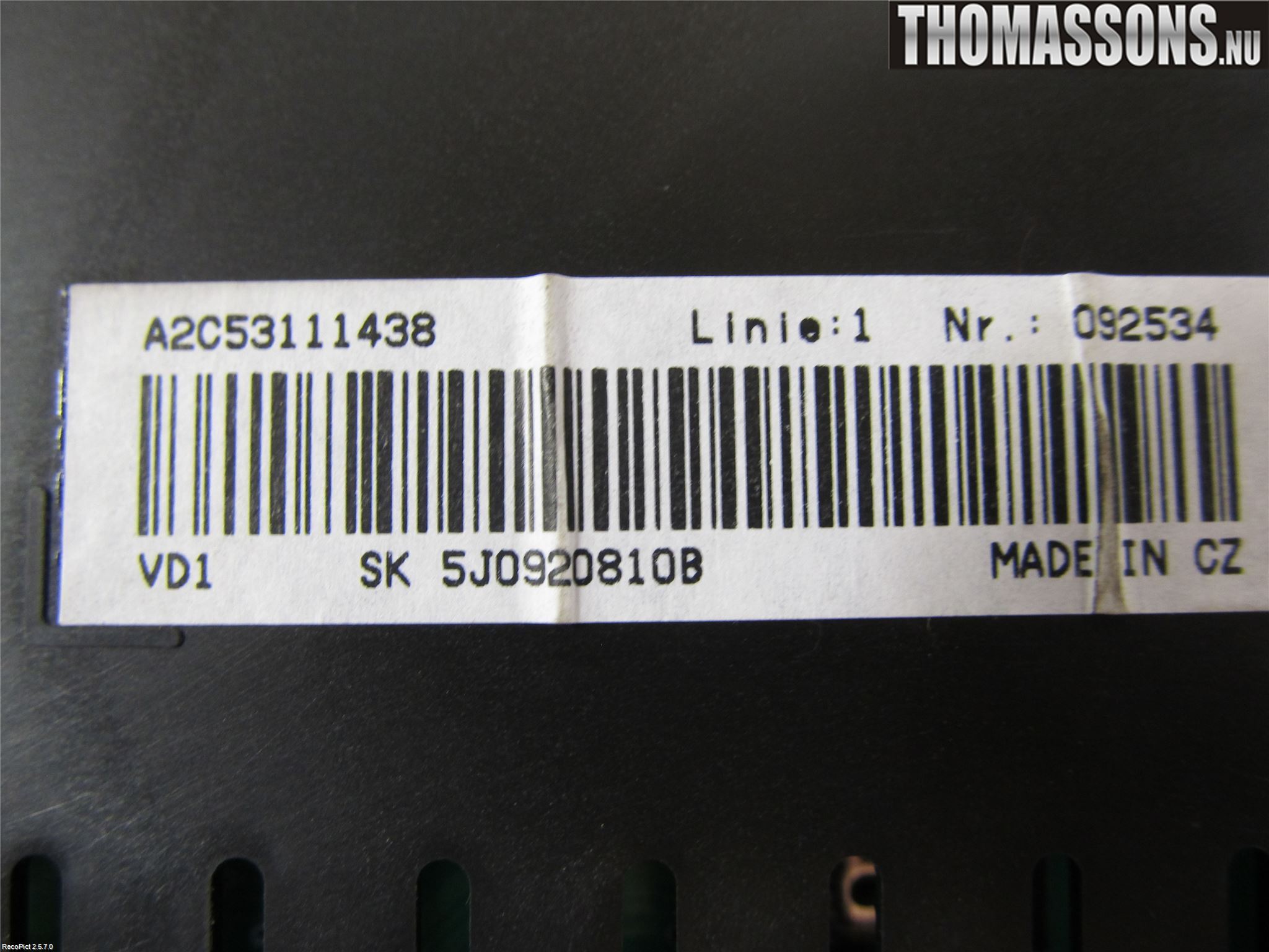 Skoda FABIA 07-14 Instr Kombinert
