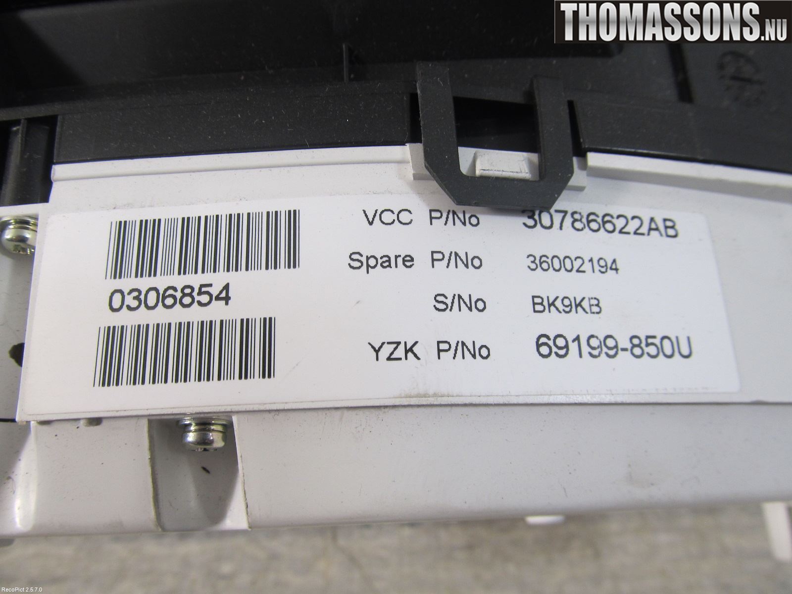 Volvo V70 08-13 Instr Kombinert