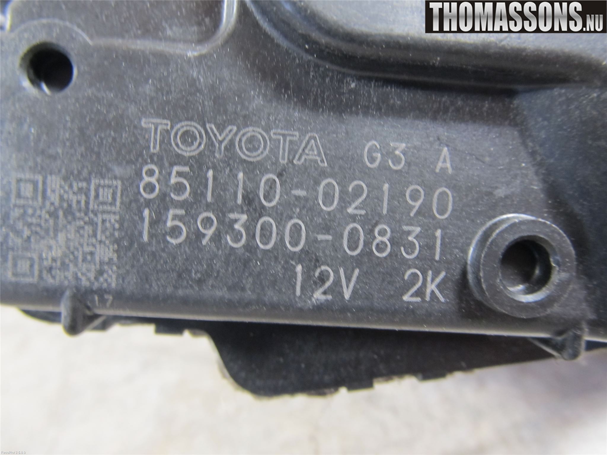 Toyota AURIS 07-09 Viskermotor Frontrute
