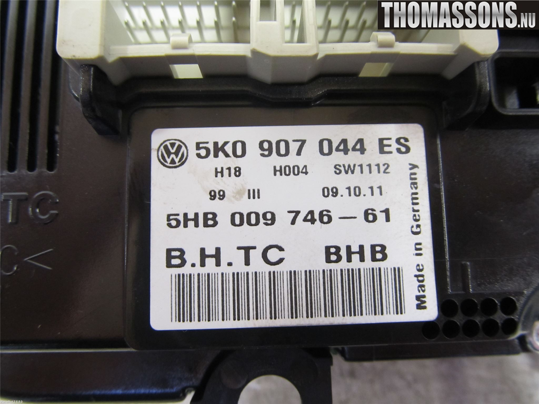 Volkswagen VW PASSAT 11-14 Varme Ac Betjening-Display