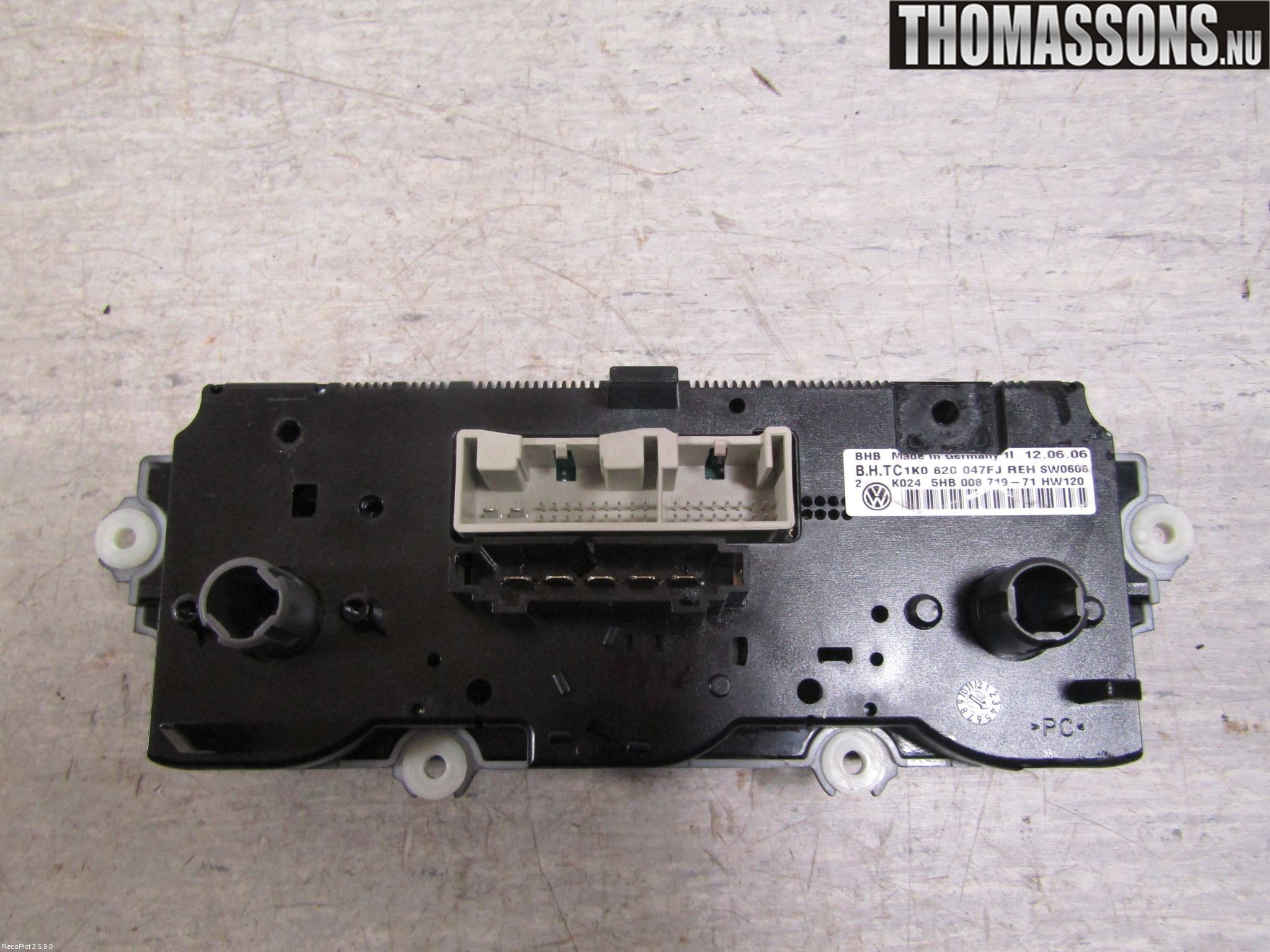 Volkswagen VW GOLF V 04-09 Varme Ac Betjening-Display
