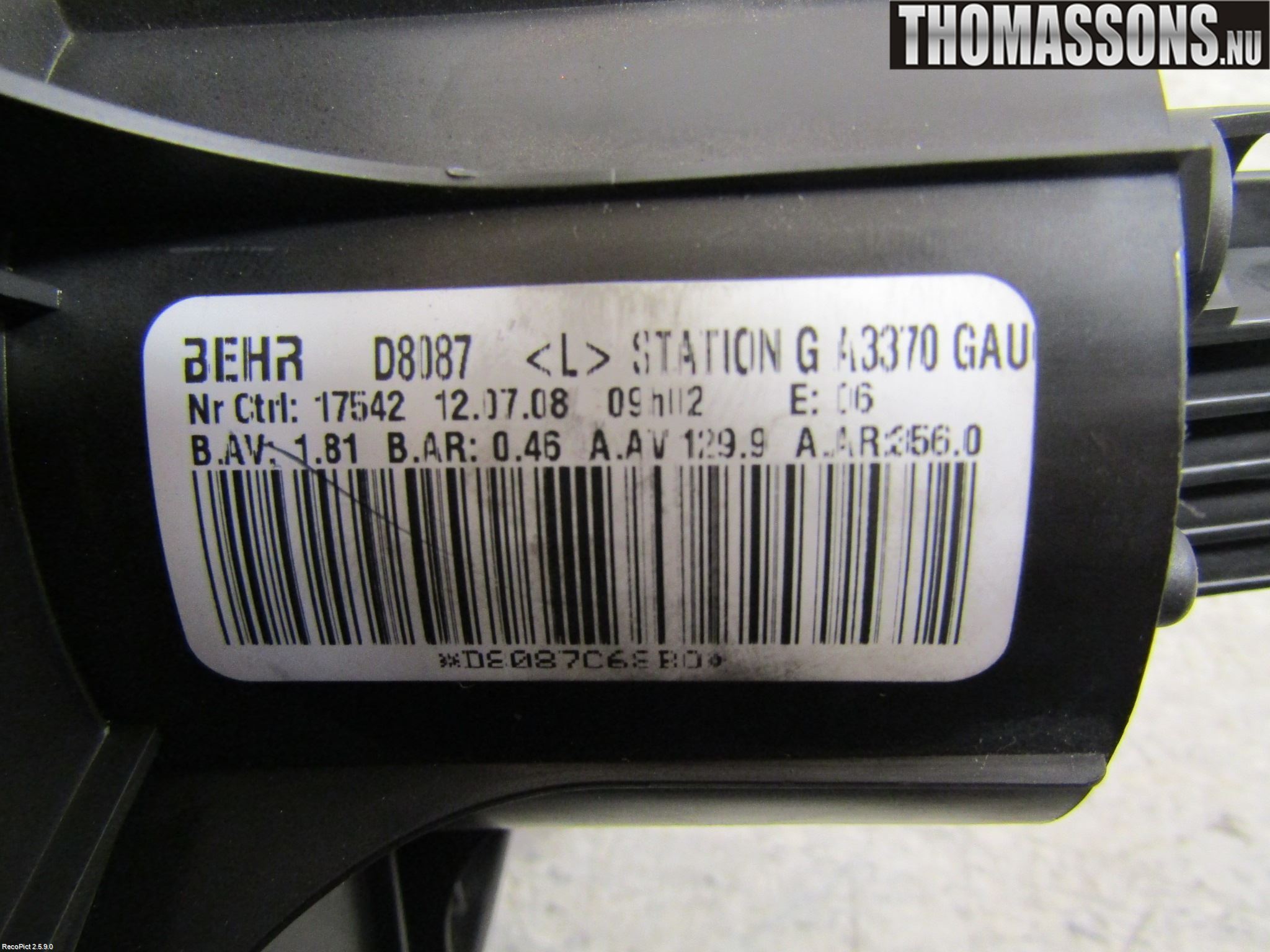 Opel ZAFIRA B 06-14 Varmeapparat Viftemotor