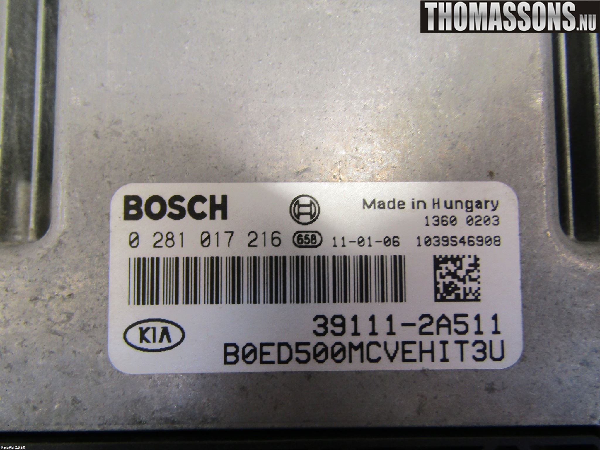 Kia CEED 06-12 Styreenhet Dieselpumpe