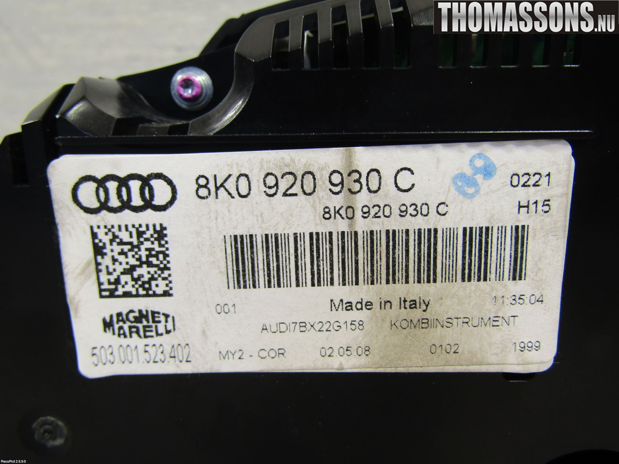 Audi A4/S4 08-11 Instr Kombinert