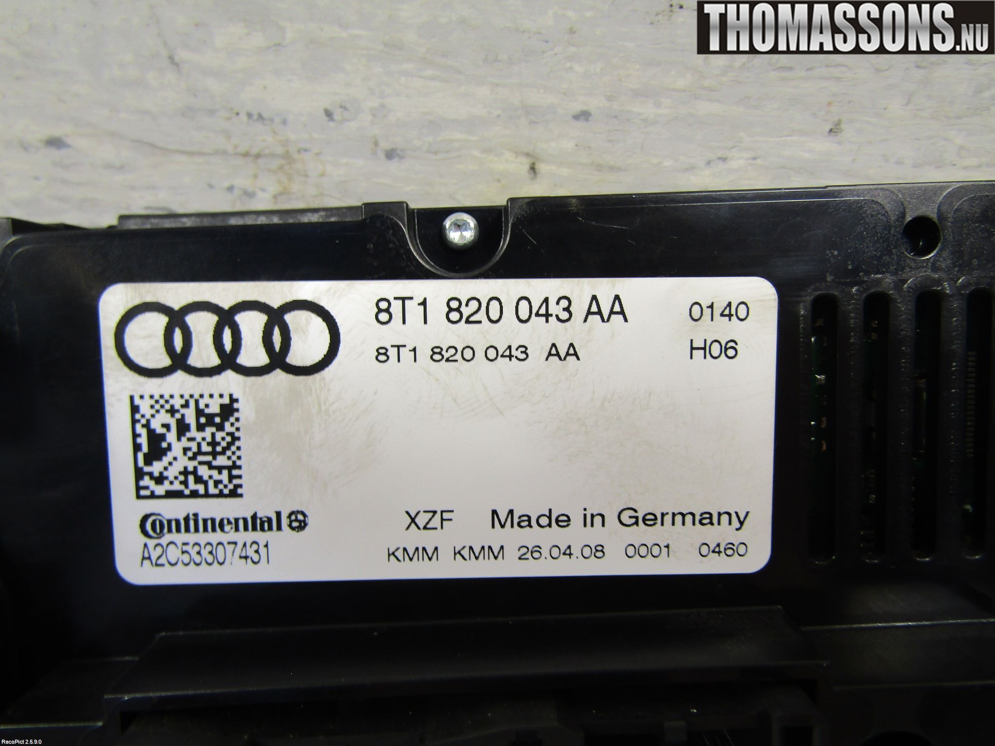 Audi A4/S4 08-11 Varme Ac Betjening-Display