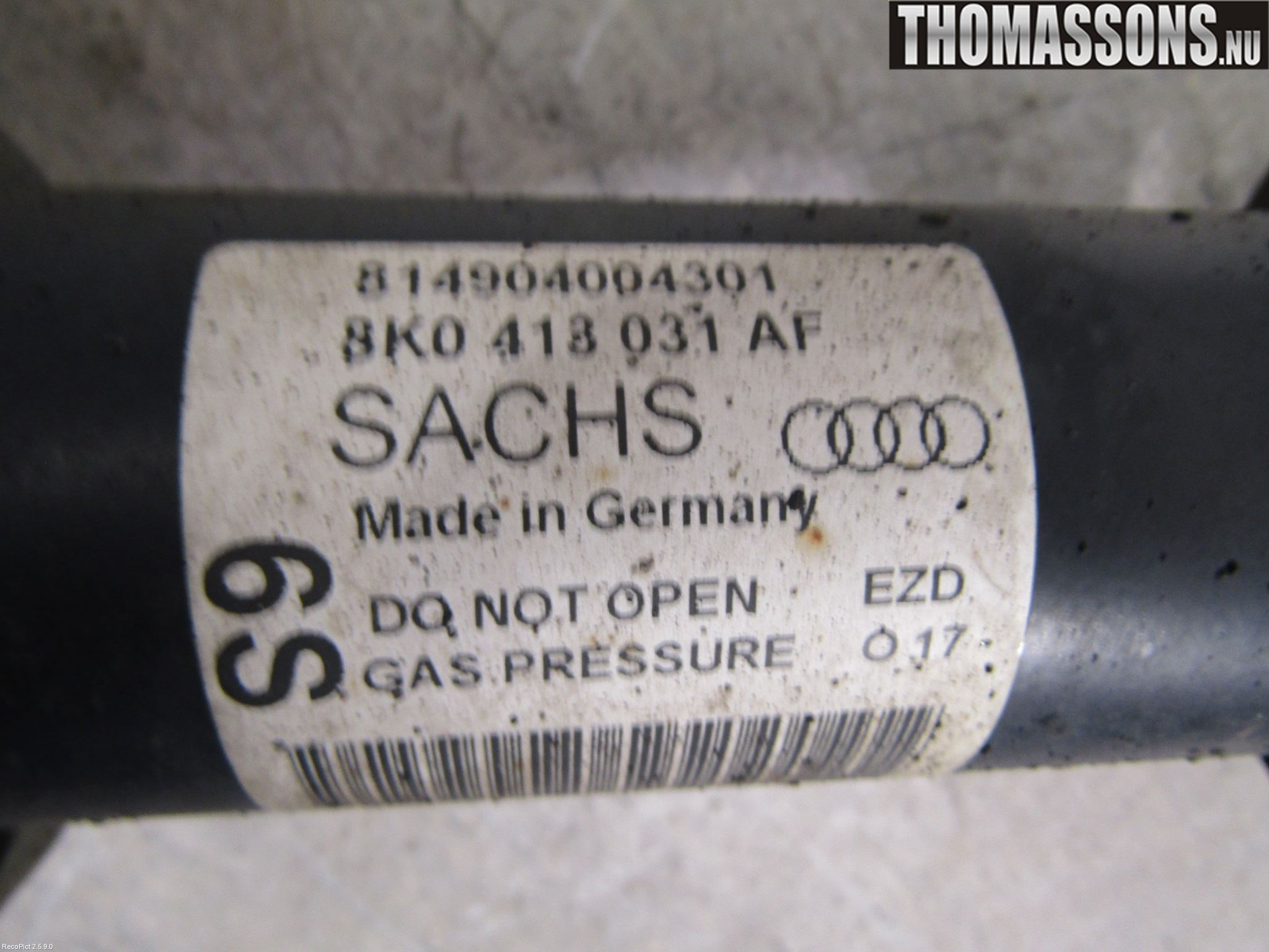 Audi A4/S4 08-11 Fjærbein Foran Høyre