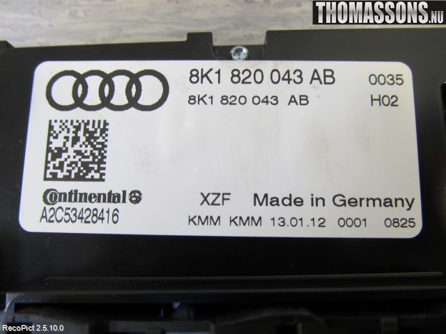 Audi A4/S4 08-11 Varme Ac Betjening-Display