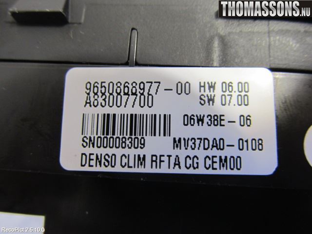 Citroen C4 GRAND PICASSO 07-13 Varme Ac Betjening-Display