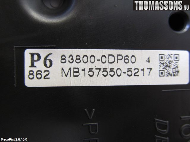 Toyota YARIS XP130 12-14 Instr Kombinert